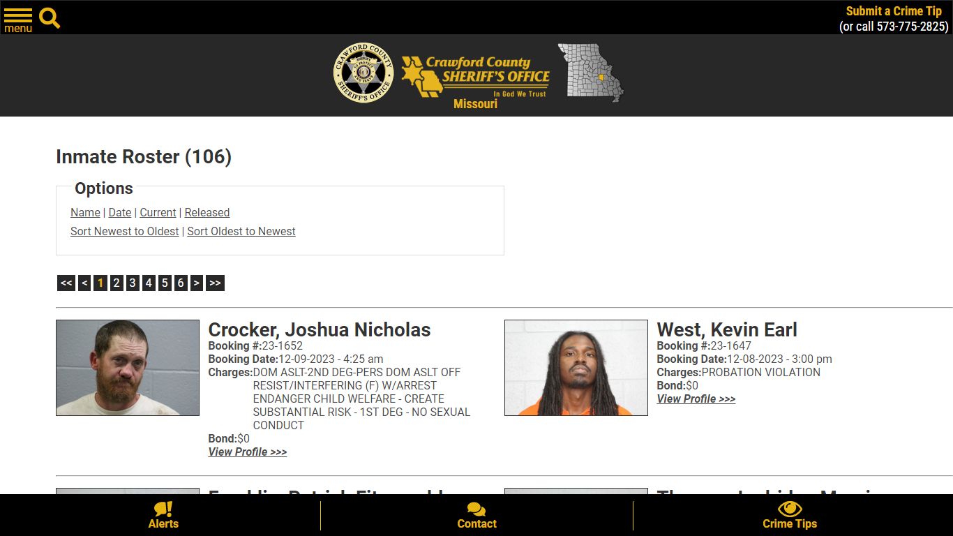 Inmate Roster - Current Inmates Booking Date Descending - Crawford ...